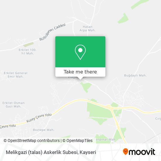 Melikgazi (talas) Askerlik Subesi map