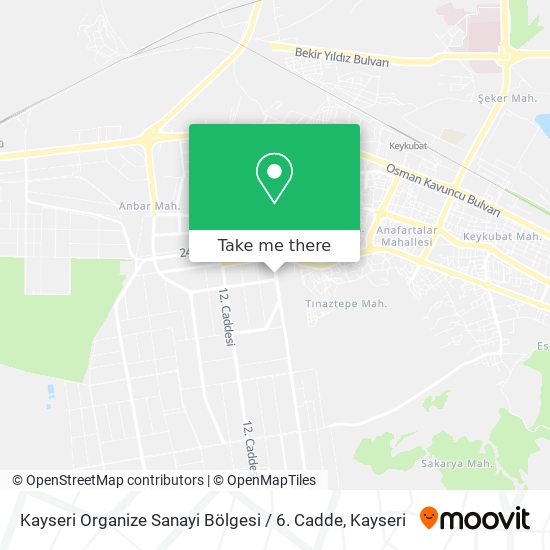 Kayseri Organize Sanayi Bölgesi / 6. Cadde map