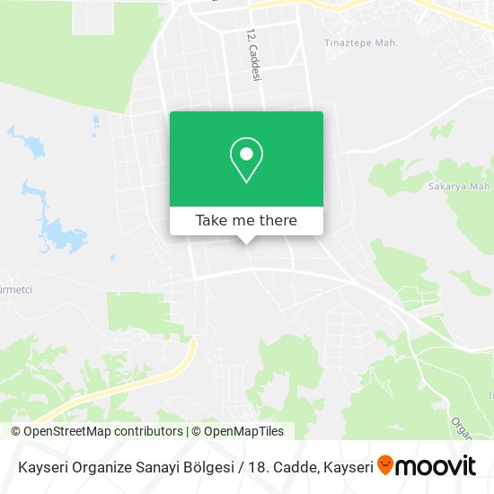 Kayseri Organize Sanayi Bölgesi / 18. Cadde map