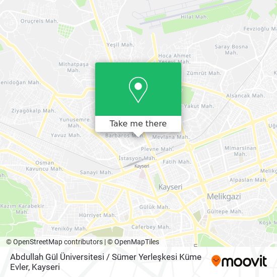 Abdullah Gül Üniversitesi / Sümer Yerleşkesi Küme Evler map