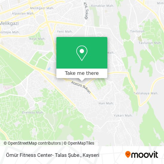 Ömür Fitness Center- Talas Şube. map