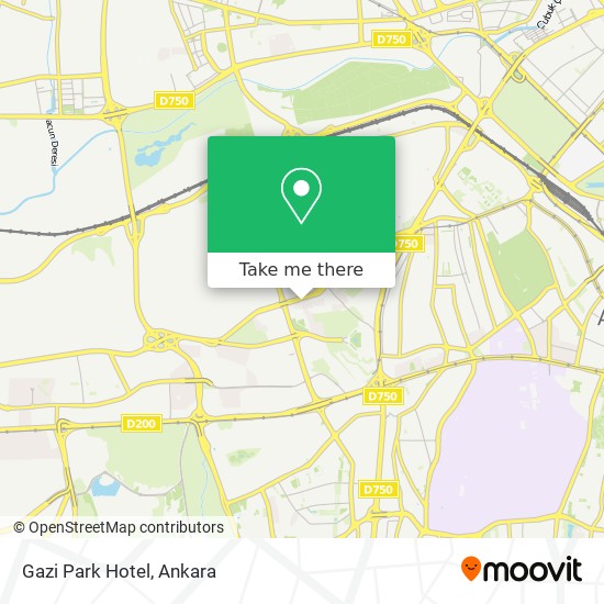 how to get to gazi park hotel in cankaya by bus or subway