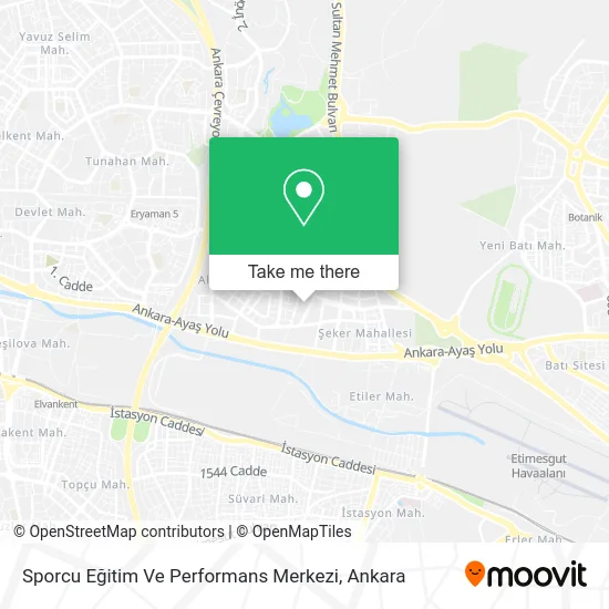 Sporcu Eğitim Ve Performans Merkezi map