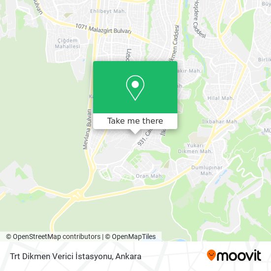 Trt Dikmen Verici İstasyonu map