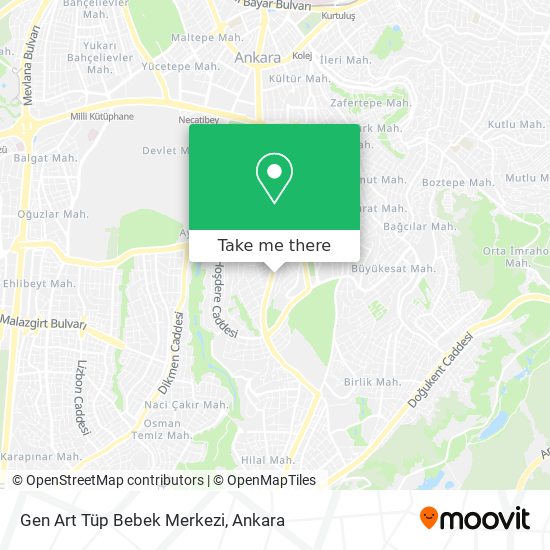 Gen Art Tüp Bebek Merkezi map