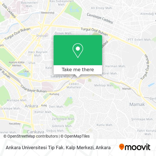 Ankara Universitesi Tip Fak. Kalp Merkezi map