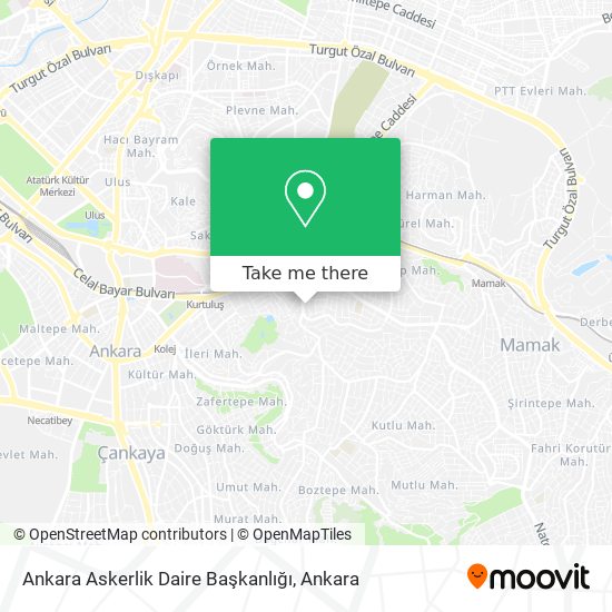 Ankara Askerlik Daire Başkanlığı map