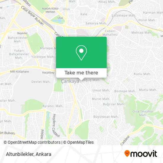 Altunbilekler map