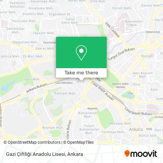 Gazi Çiftliği Anadolu Lisesi map