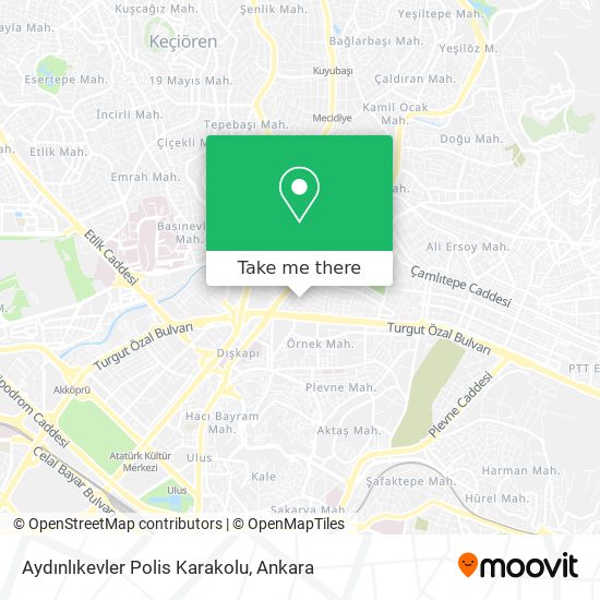 Aydınlıkevler Polis Karakolu map