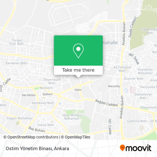 Ostim Yönetim Binası map
