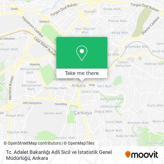 Tc. Adalet Bakanlığı Adli Sicil ve İstatistik Genel Müdürlüğü map