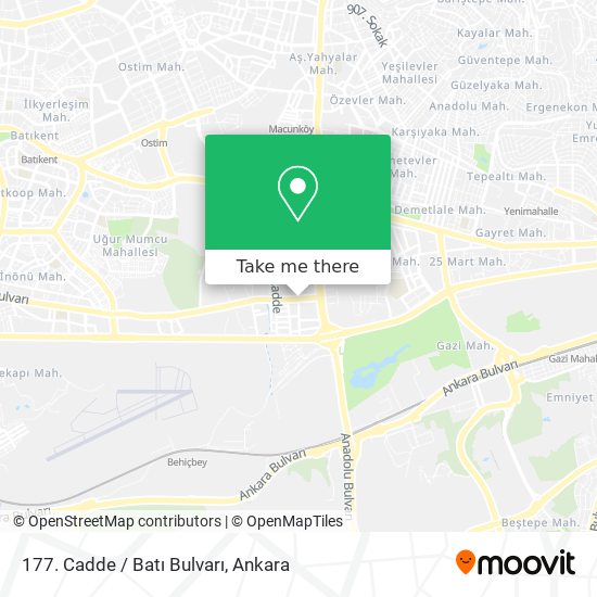 177. Cadde / Batı Bulvarı map