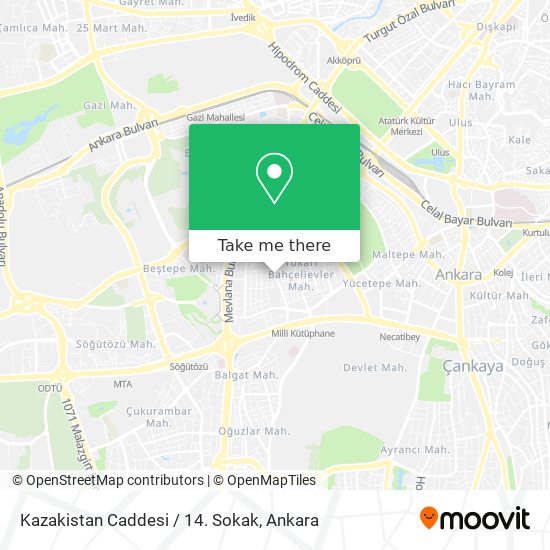 Kazakistan Caddesi / 14. Sokak map