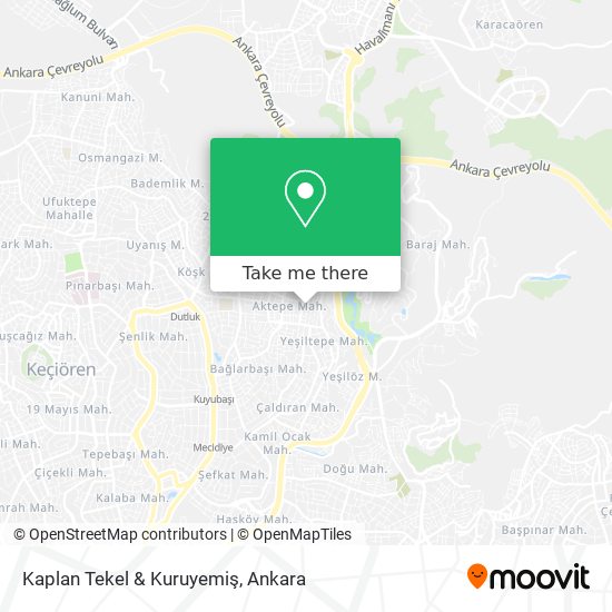 Kaplan Tekel & Kuruyemiş map
