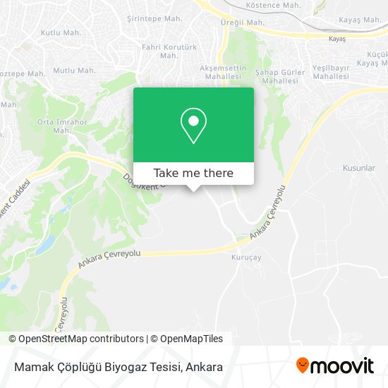Mamak Çöplüğü Biyogaz Tesisi map