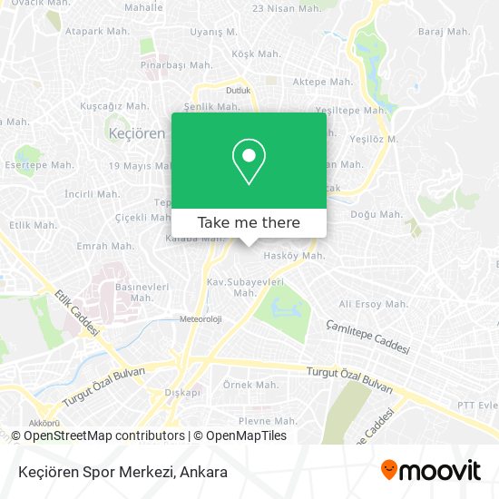 Keçiören Spor Merkezi map