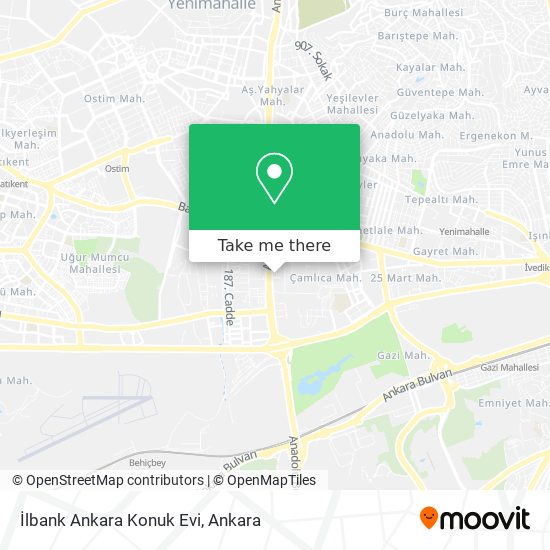 İlbank Ankara Konuk Evi map