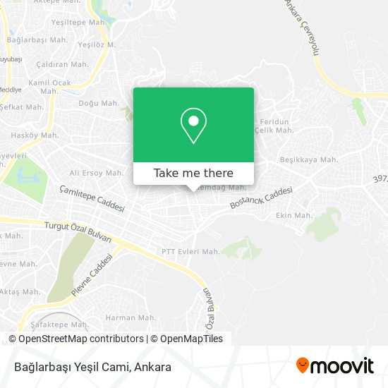 Bağlarbaşı Yeşil Cami map