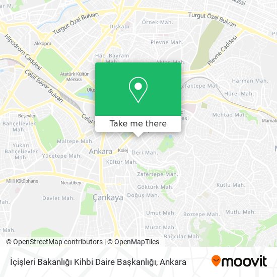 İçişleri Bakanlığı Kihbi Daire Başkanlığı map
