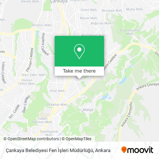 Çankaya Belediyesi Fen İşleri Müdürlüğü map