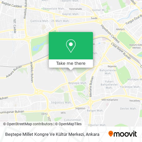 Beştepe Millet Kongre Ve Kültür Merkezi map