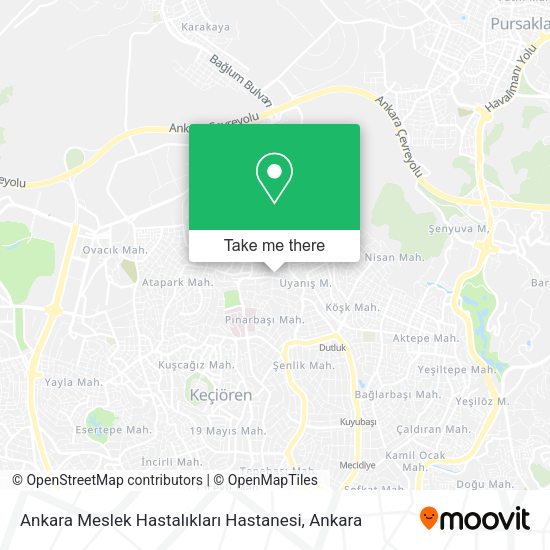 Ankara Meslek Hastalıkları Hastanesi map