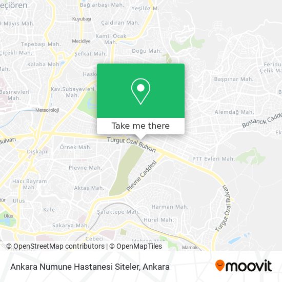 Ankara Numune Hastanesi Siteler map