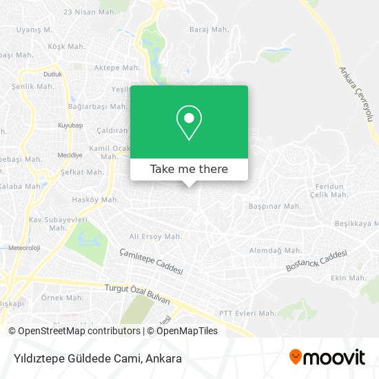 Yıldıztepe Güldede Cami map