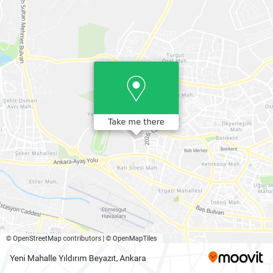 Yeni Mahalle Yıldırım Beyazıt map