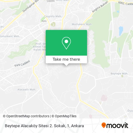 Beytepe Alacaköy Sitesi 2. Sokak, 1 map