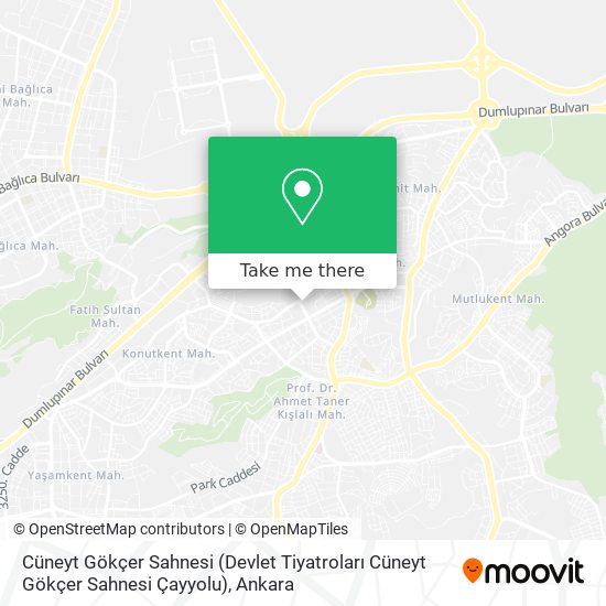 Cüneyt Gökçer Sahnesi (Devlet Tiyatroları Cüneyt Gökçer Sahnesi Çayyolu) map
