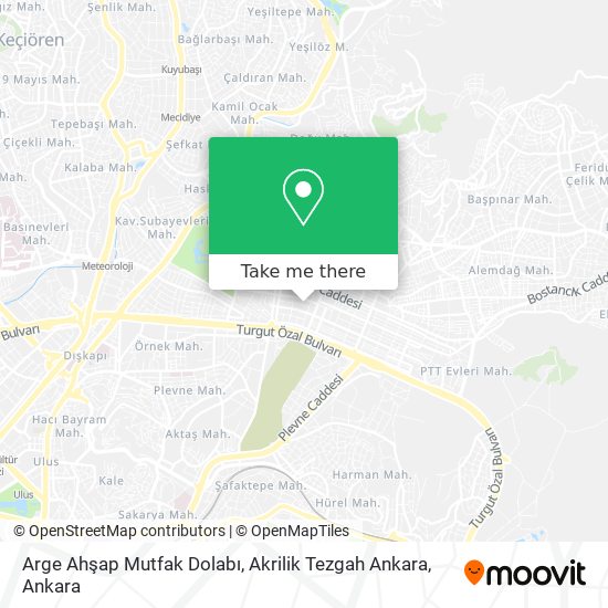 Arge Ahşap Mutfak Dolabı, Akrilik Tezgah Ankara map