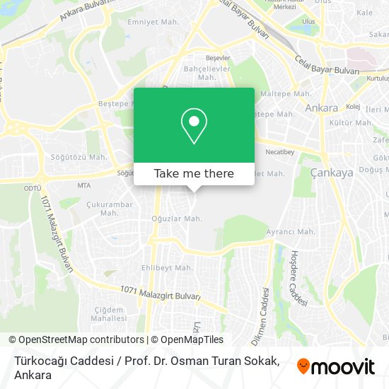 Türkocağı Caddesi / Prof. Dr. Osman Turan Sokak map