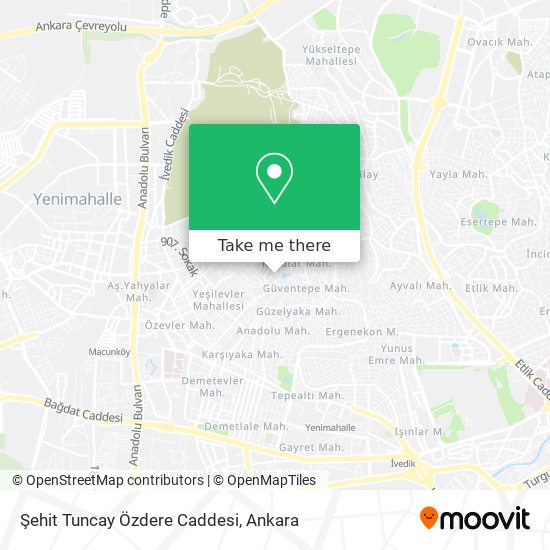 Şehit Tuncay Özdere Caddesi map