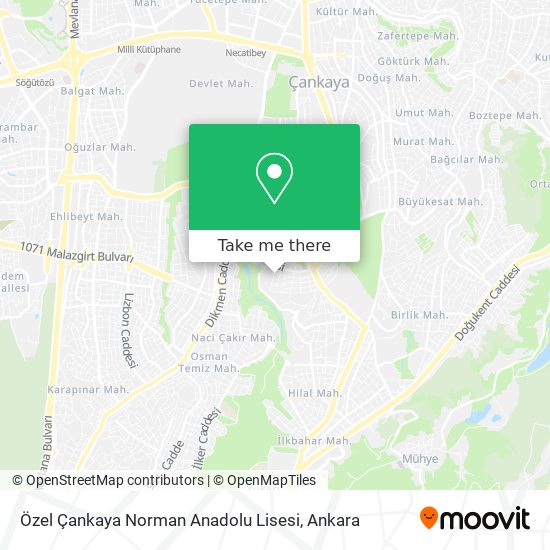 Özel Çankaya Norman Anadolu Lisesi map