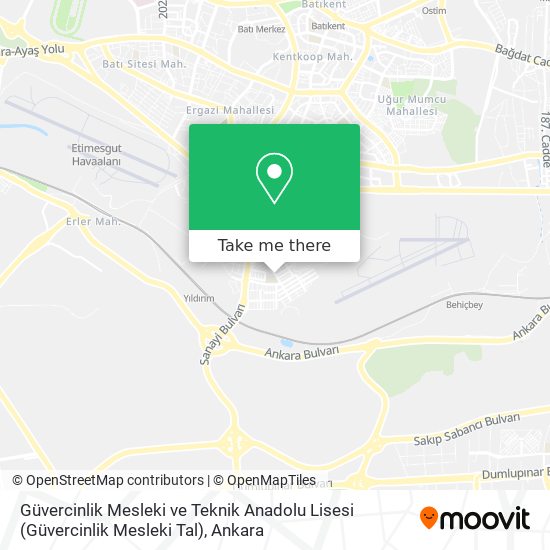 Güvercinlik Mesleki ve Teknik Anadolu Lisesi (Güvercinlik Mesleki Tal) map