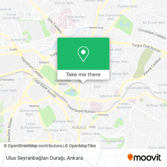 Ulus Seyranbağları Durağı map