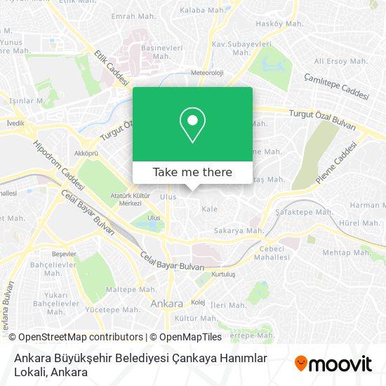 Ankara Büyükşehir Belediyesi Çankaya Hanımlar Lokali map