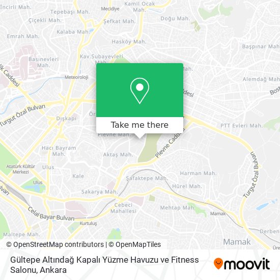 Gültepe Altındağ Kapalı Yüzme Havuzu ve Fitness Salonu map