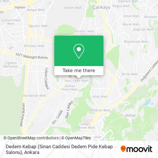 Dedem Kebap (Sinan Caddesi Dedem Pide Kebap Salonu) map