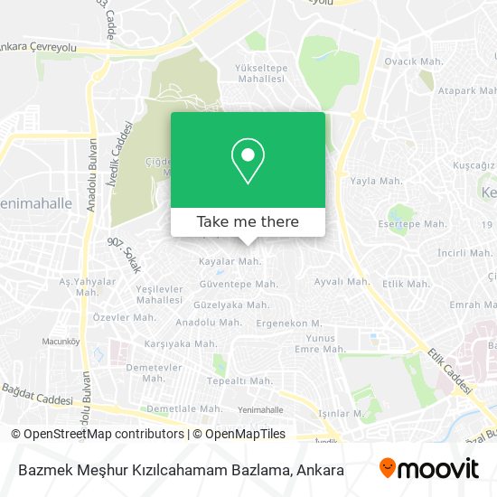 Bazmek Meşhur Kızılcahamam Bazlama map