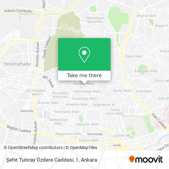 Şehit Tuncay Özdere Caddesi, 1 map