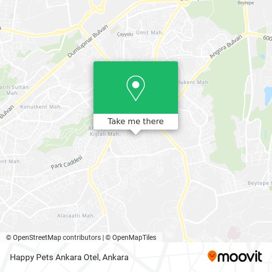 Happy Pets Ankara Otel map