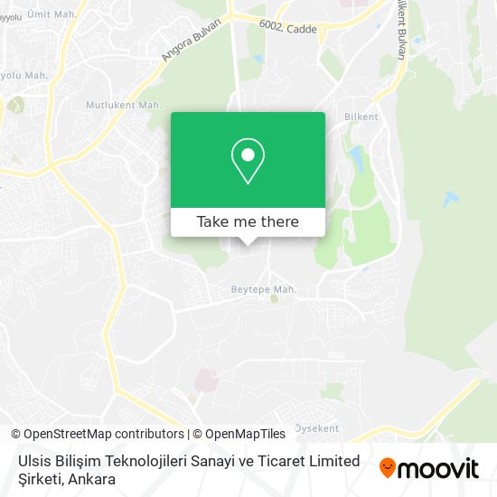 Ulsis Bilişim Teknolojileri Sanayi ve Ticaret Limited Şirketi map