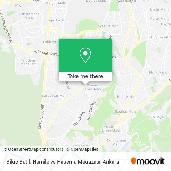 Bilge Butik Hamile ve Haşema Mağazası map