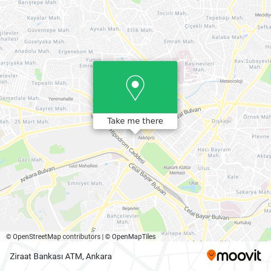 Ziraat Bankası ATM map