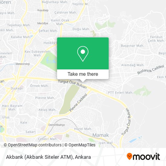 Akbank (Akbank Siteler ATM) map