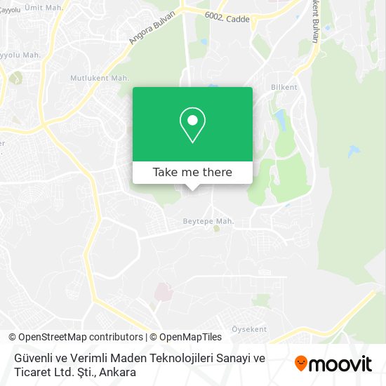 Güvenli ve Verimli Maden Teknolojileri Sanayi ve Ticaret Ltd. Şti. map