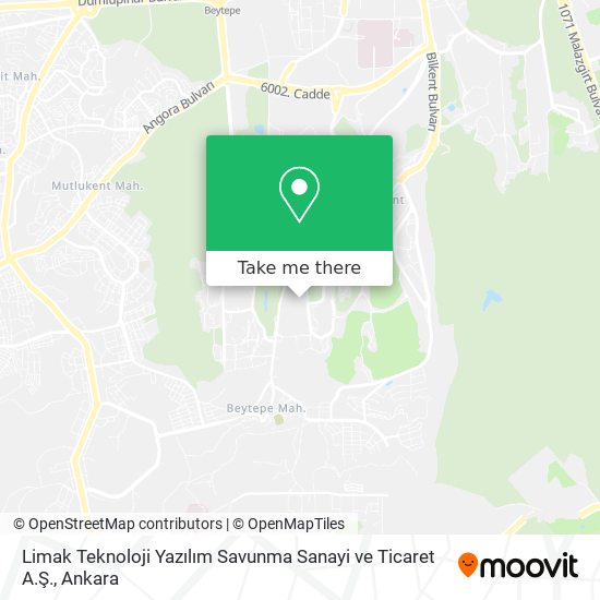 Limak Teknoloji Yazılım Savunma Sanayi ve Ticaret A.Ş. map